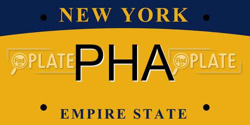 PHA New York License Plate