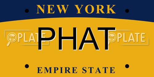 PHAT New York License Plate