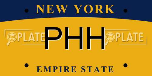 PHH New York License Plate