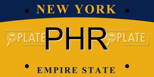 PHR New York License Plate