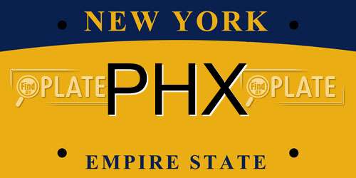 PHX New York License Plate