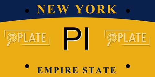 PI New York License Plate