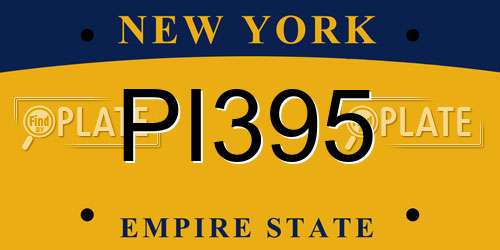 PI395 New York License Plate