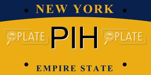 PIH New York License Plate
