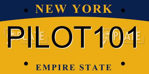 PILOT101 New York License Plate