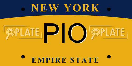 PIO New York License Plate