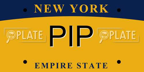 PIP New York License Plate