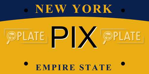 PIX New York License Plate