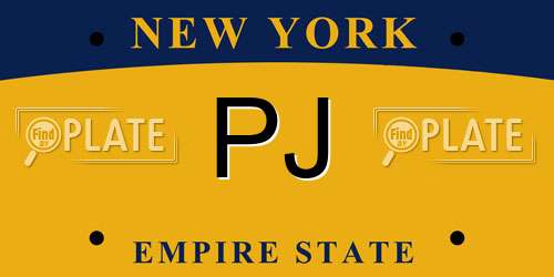 PJ New York License Plate