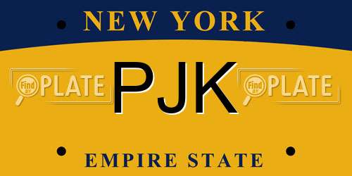 PJK New York License Plate