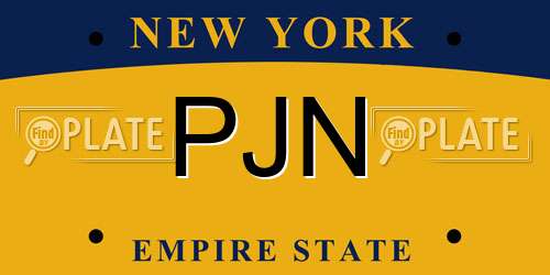 PJN New York License Plate