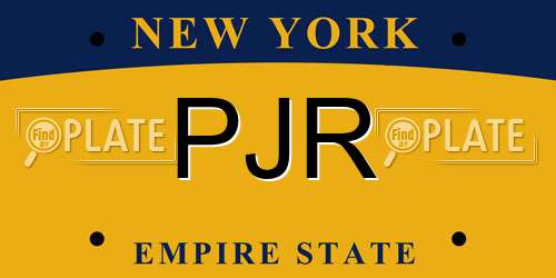 PJR New York License Plate