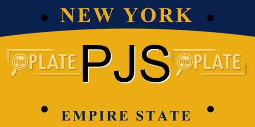 PJS New York License Plate