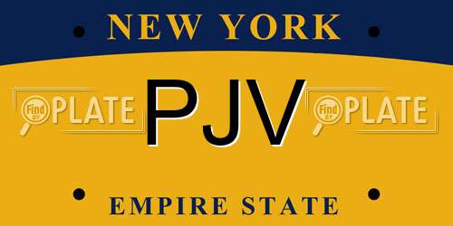 PJV New York License Plate