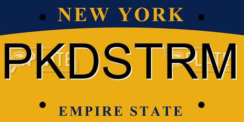 PKDSTRM New York License Plate