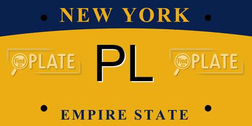 PL New York License Plate