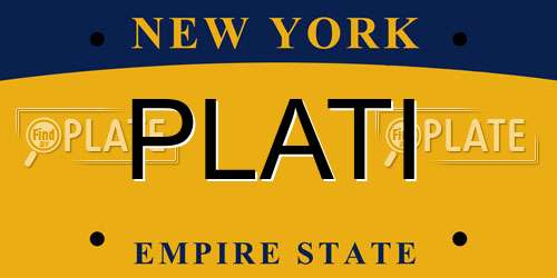 PLATI New York License Plate