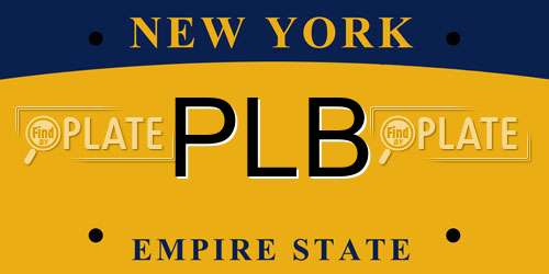 PLB New York License Plate