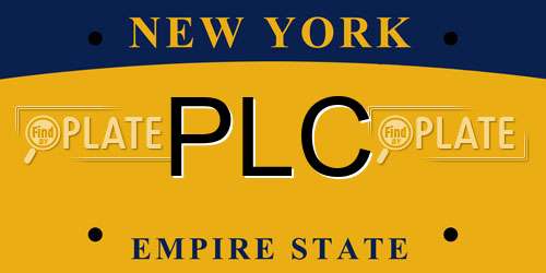 PLC New York License Plate