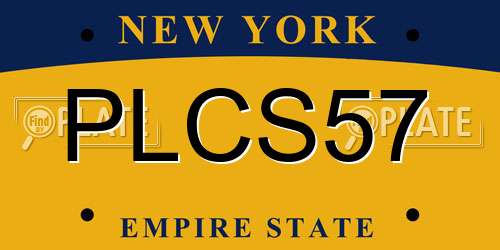 PLCS57 New York License Plate
