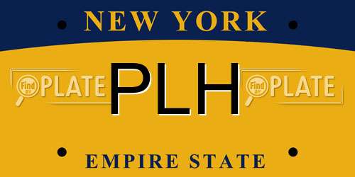 PLH New York License Plate