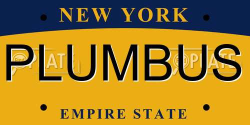PLUMBUS New York License Plate