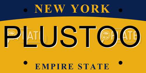 PLUSTOO New York License Plate