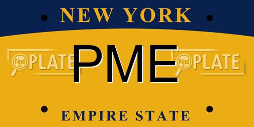 PME New York License Plate