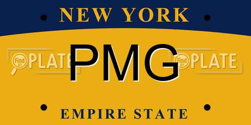 PMG New York License Plate