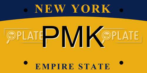 PMK New York License Plate
