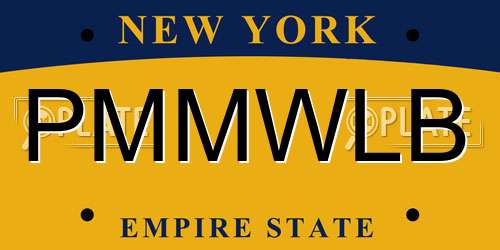 PMMWLB New York License Plate