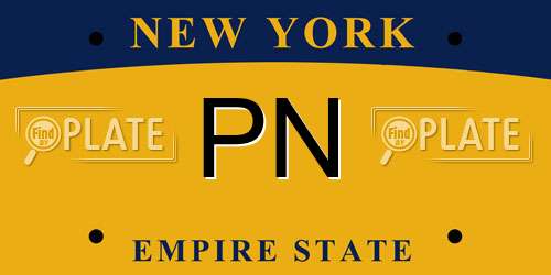 PN New York License Plate