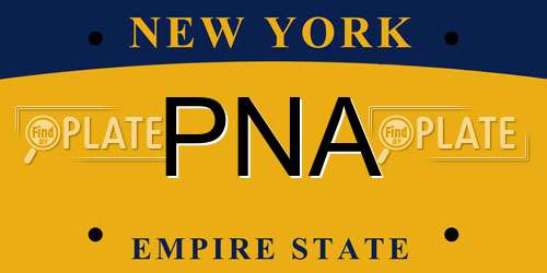 PNA New York License Plate