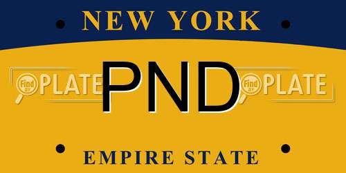 PND New York License Plate
