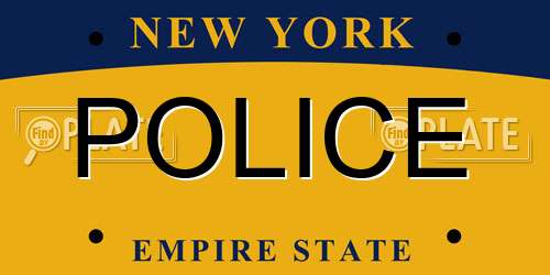 POLICE New York License Plate