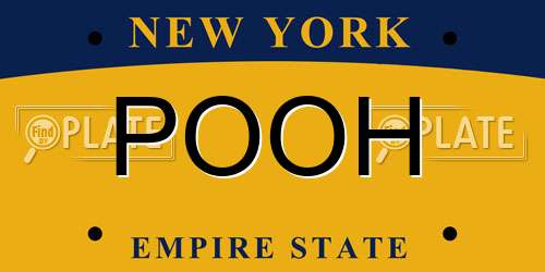 POOH New York License Plate