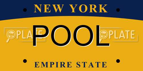 POOL New York License Plate