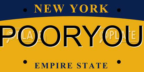 POORYOU New York License Plate
