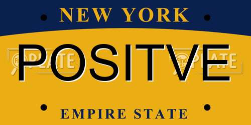 POSITVE New York License Plate