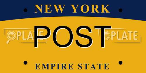 POST New York License Plate