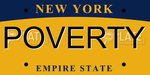 POVERTY New York License Plate