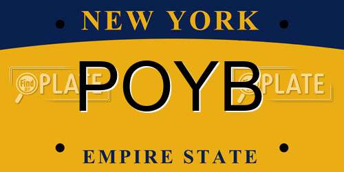 POYB New York License Plate