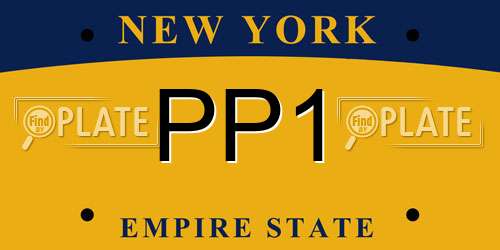 PP1 New York License Plate