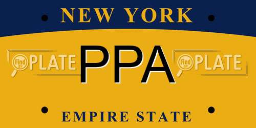 PPA New York License Plate
