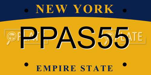PPAS55 New York License Plate