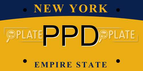 PPD New York License Plate