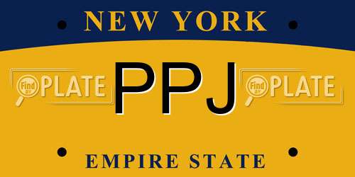 PPJ New York License Plate