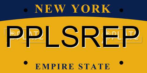 PPLSREP New York License Plate