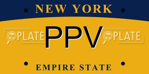 PPV New York License Plate