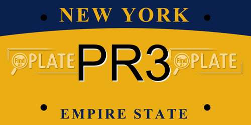 PR3 New York License Plate
